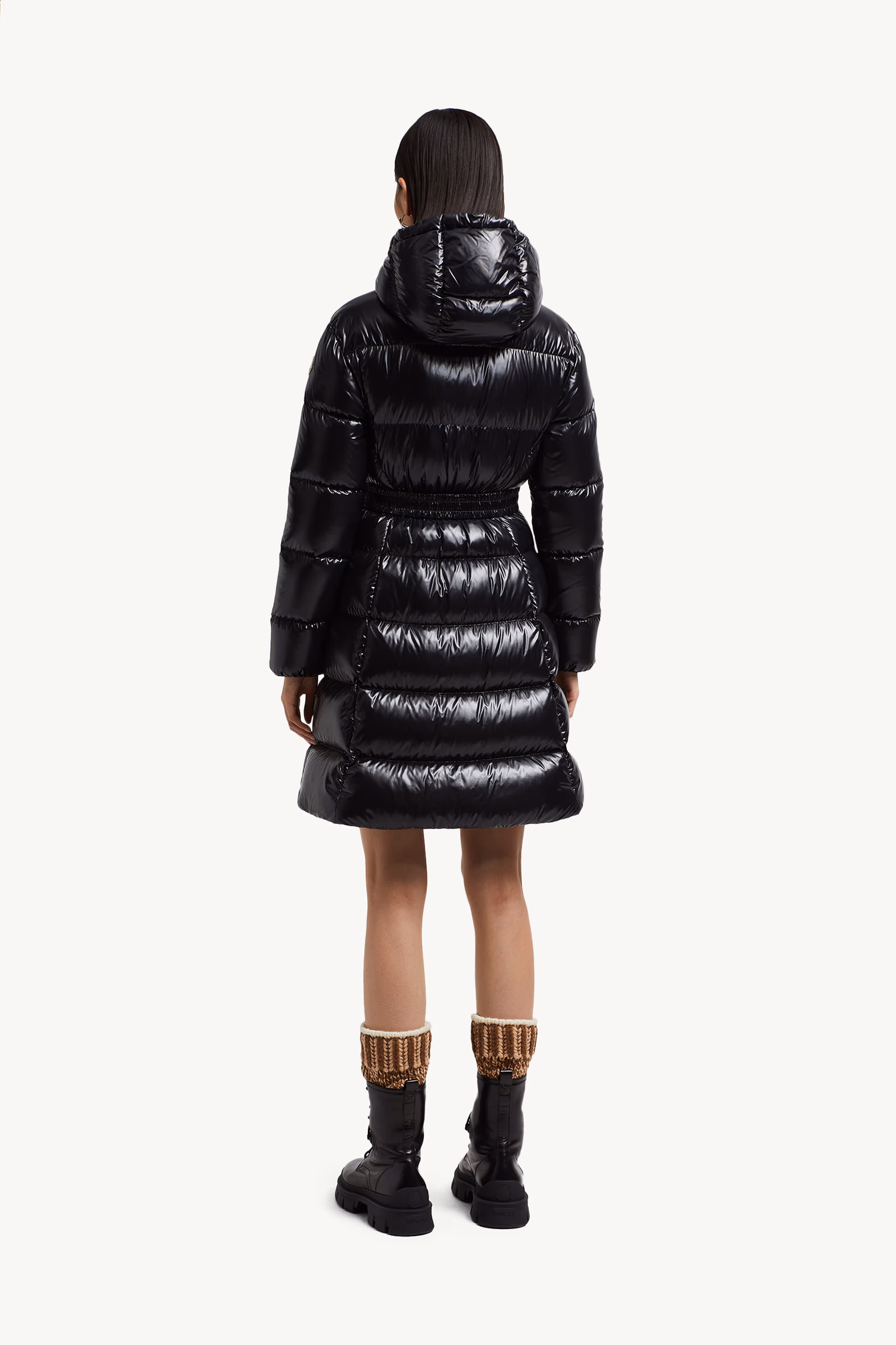 Bellevue Hooded Long Down Jacket Black Moncler 5